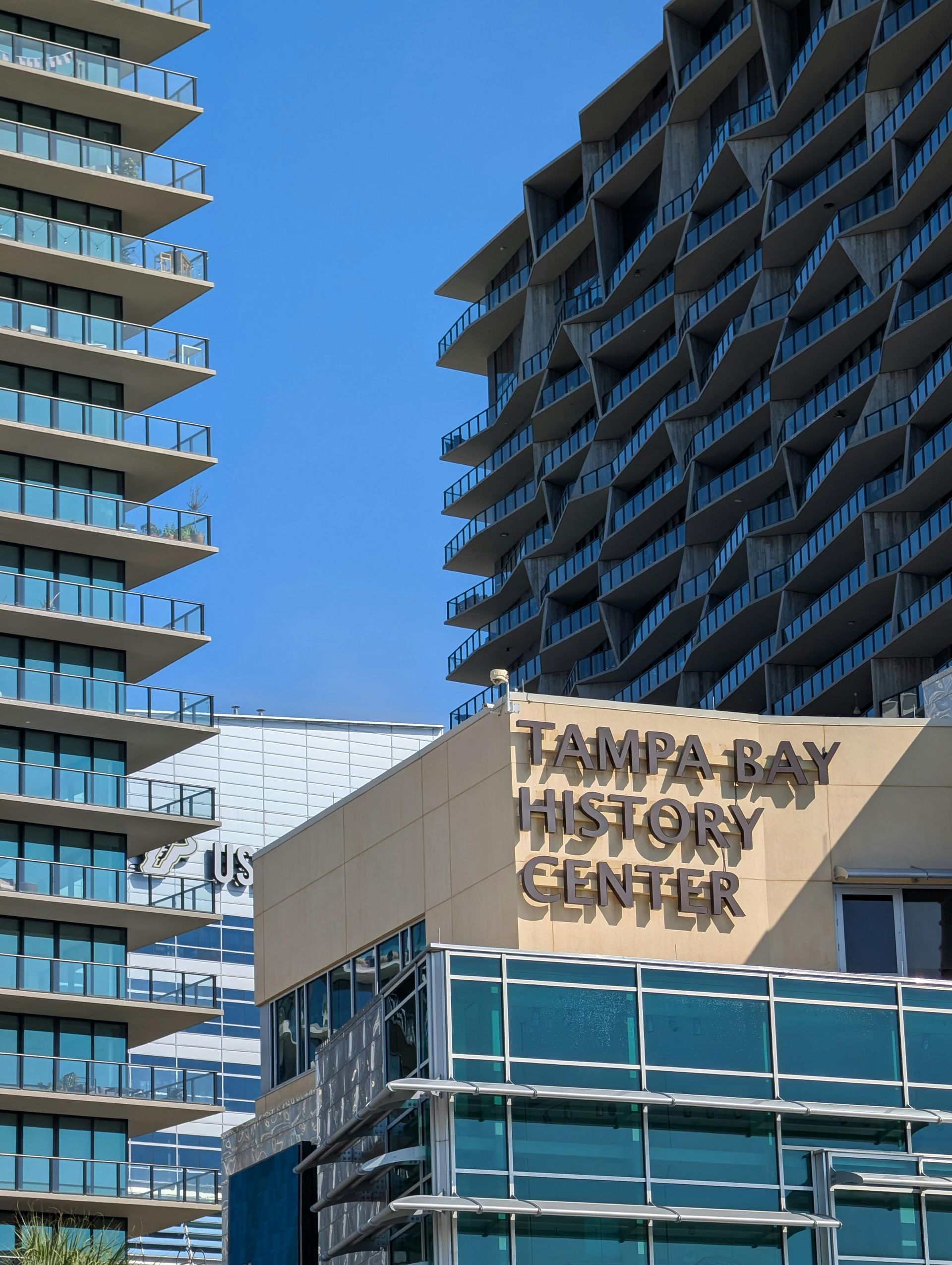 Tampa Bay Hotel with its iconic minarets viewed across the Hillsborough River at sunset.