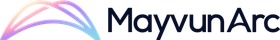 MayvunArc logo with multicolor arc lines and dark blue text on a white background