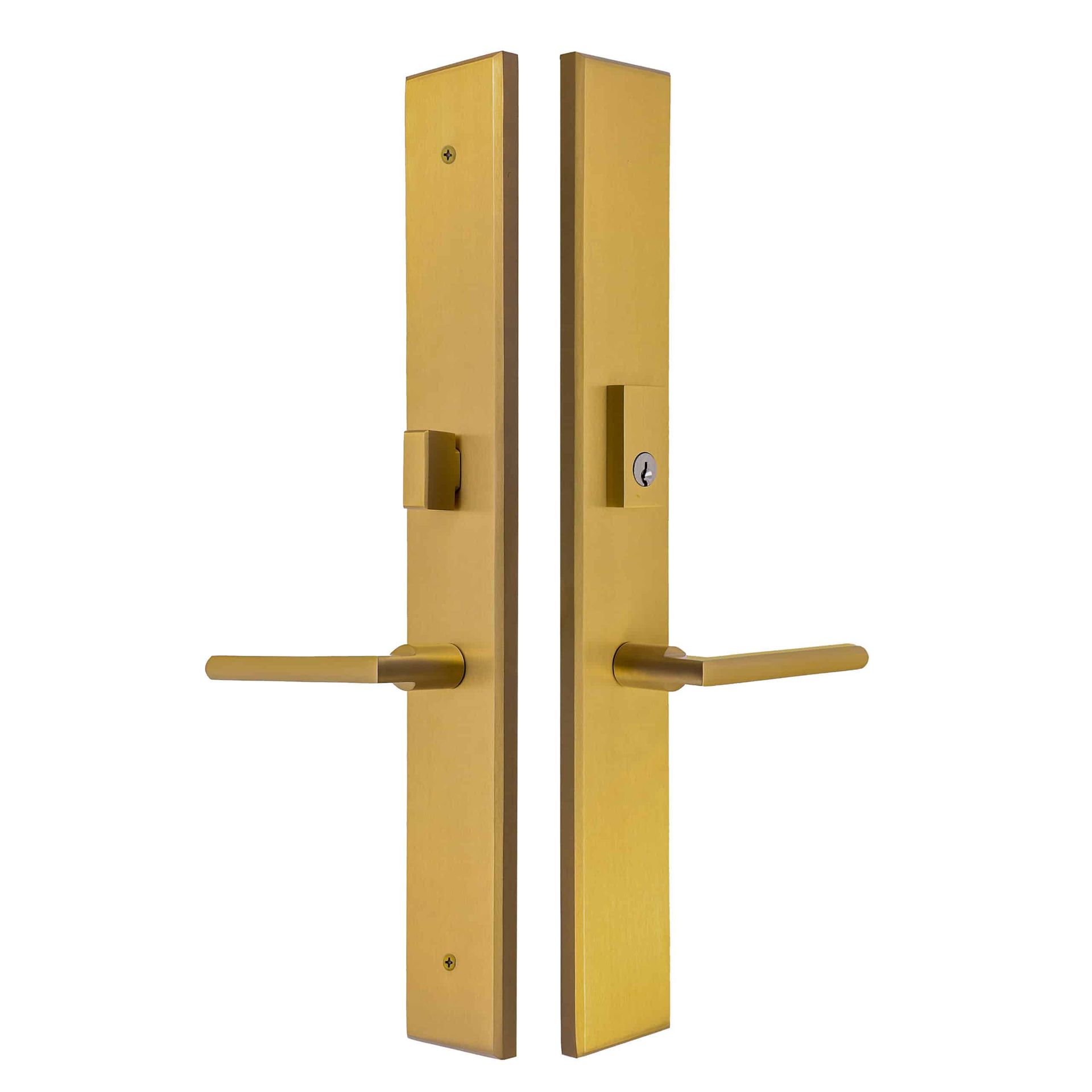 Milano  Multi point lock trim set Brass 18″x2.5″
