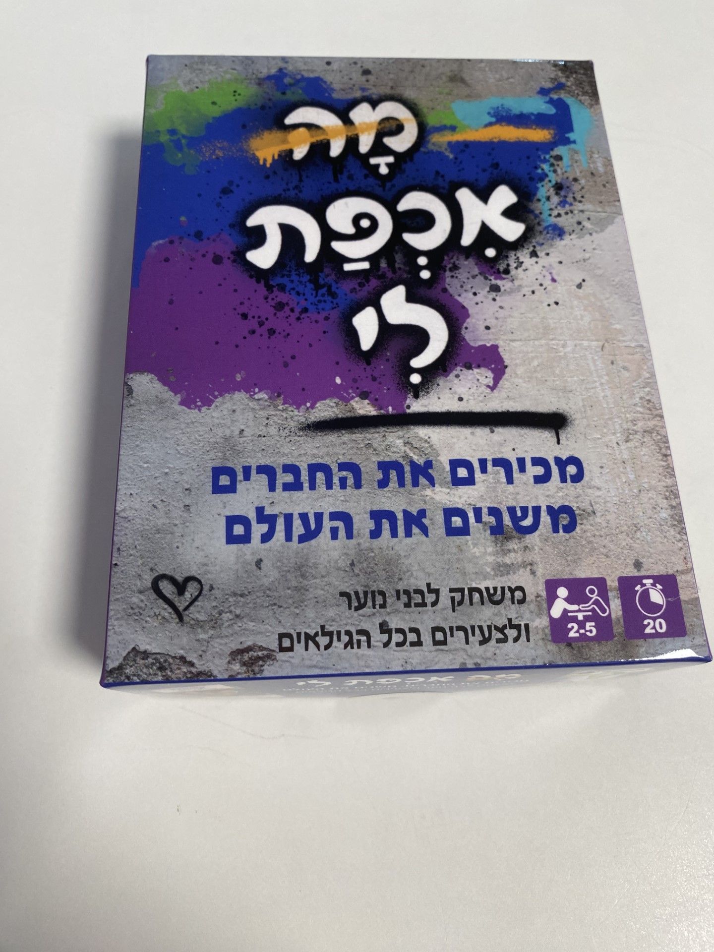 מה אכפת לי - משחק לבני נוער ולצעירים בכל בגילאים