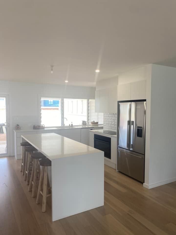 Waterfall Edge Center Island — Cabinet Makers in Kew, NSW