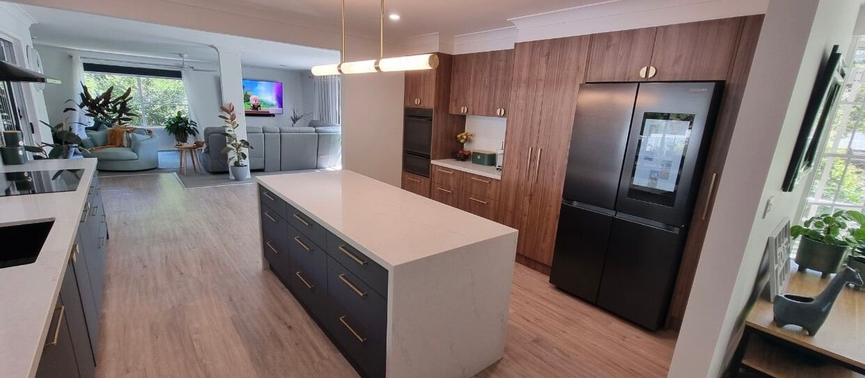 Kitchen with Center Island — Cabinet Makers in Kew, NSW