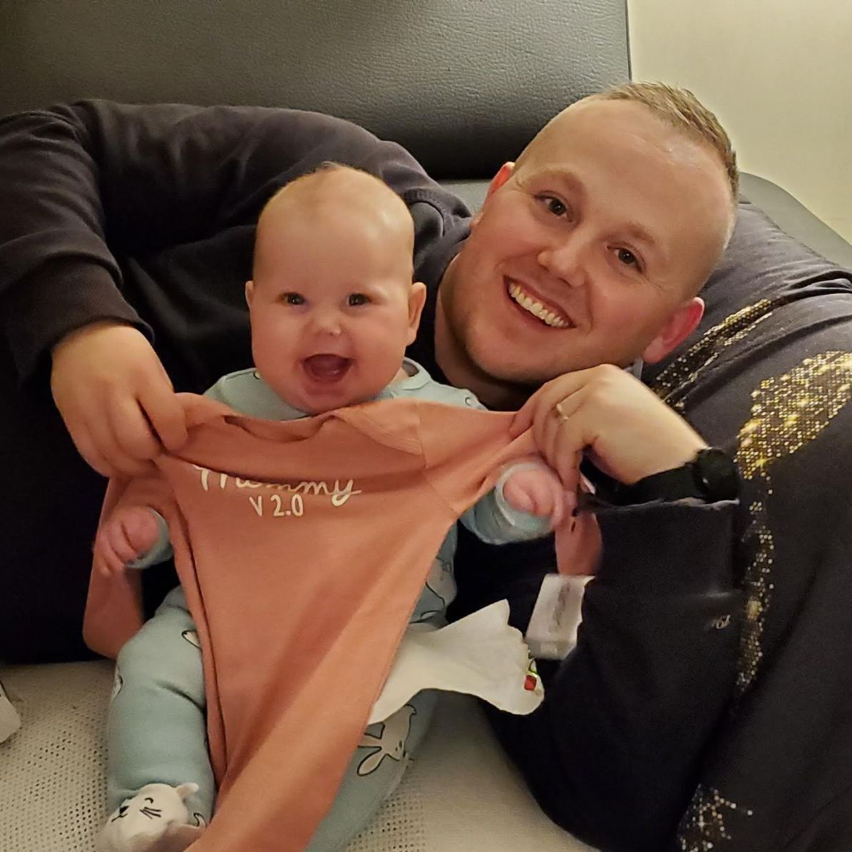 Jesse with his baby