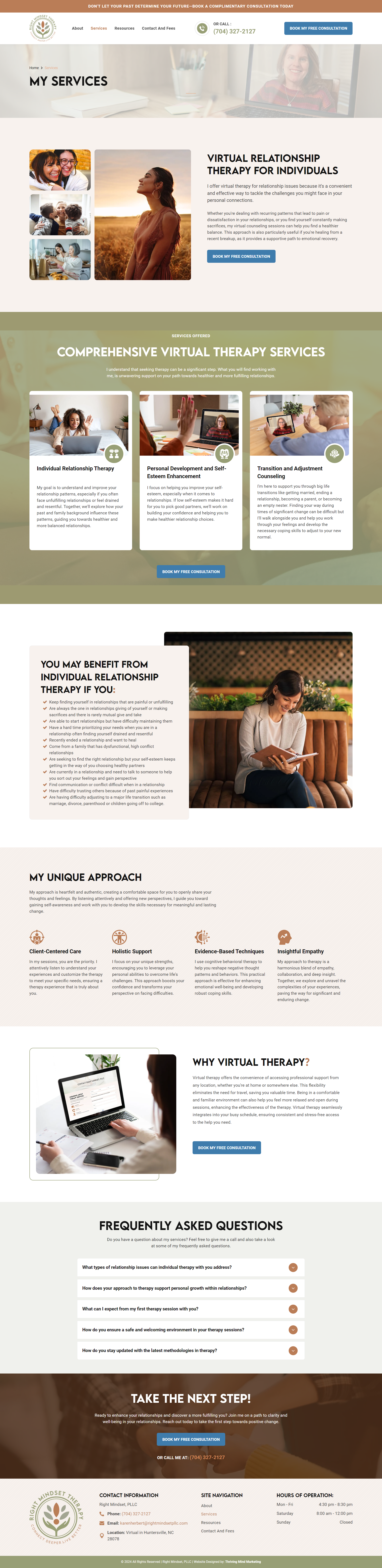 A screenshot of a landing page for a website.