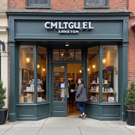 Green storefront with 