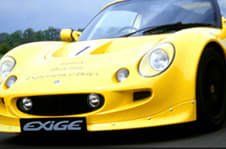 Front bonnet of yellow sports car
