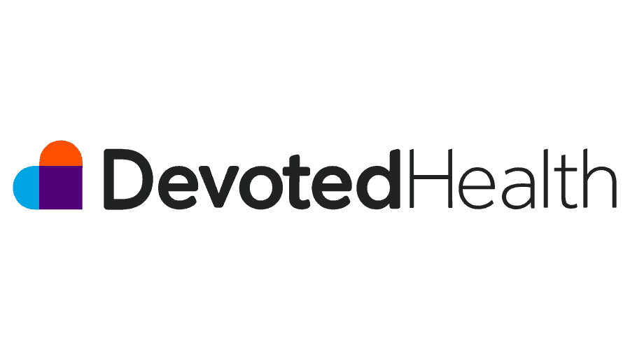 The logo for devoted health is on a white background.