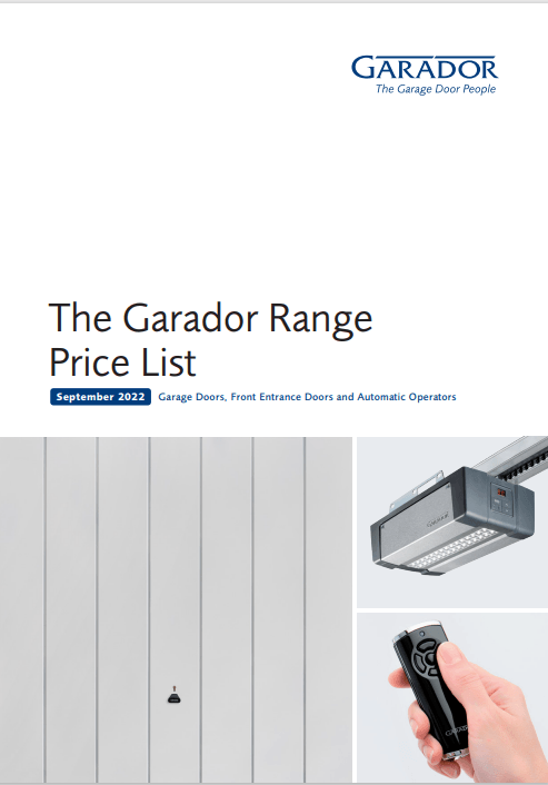 Garador Price List 2022