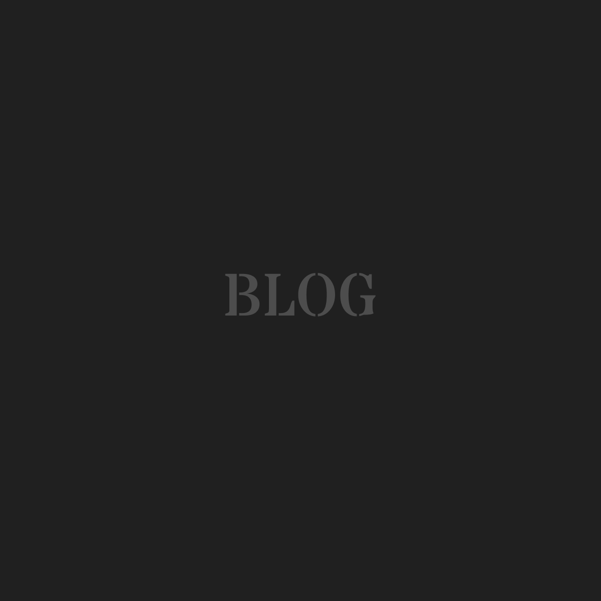 The word blog is on a black background.