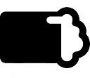 Rectangle noir avec une main blanche le tenant, semblant glisser.