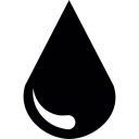 Forme de larme noire.