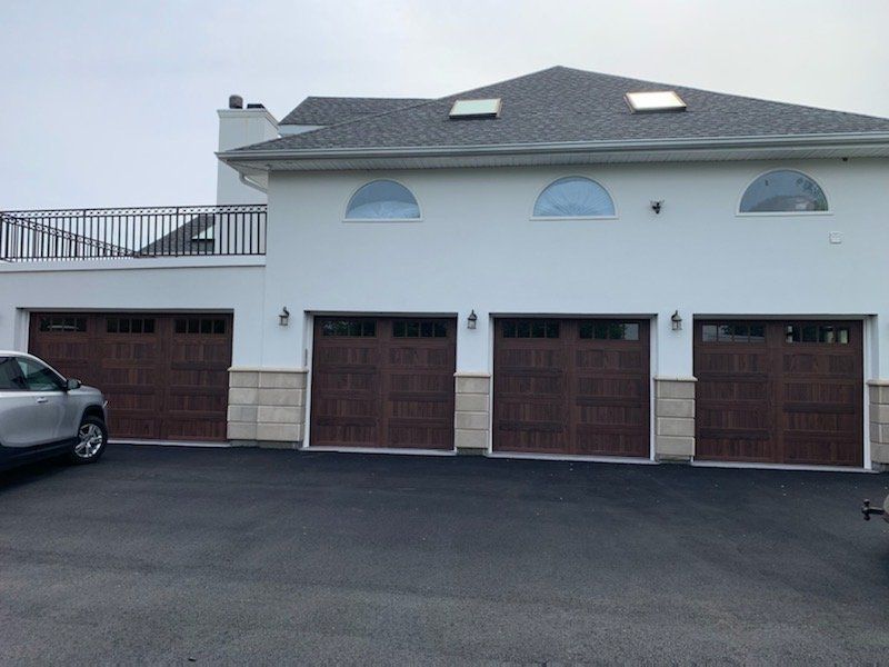 Brown Garage Modern Door — Garage Door Repair in Hazlet, NJ