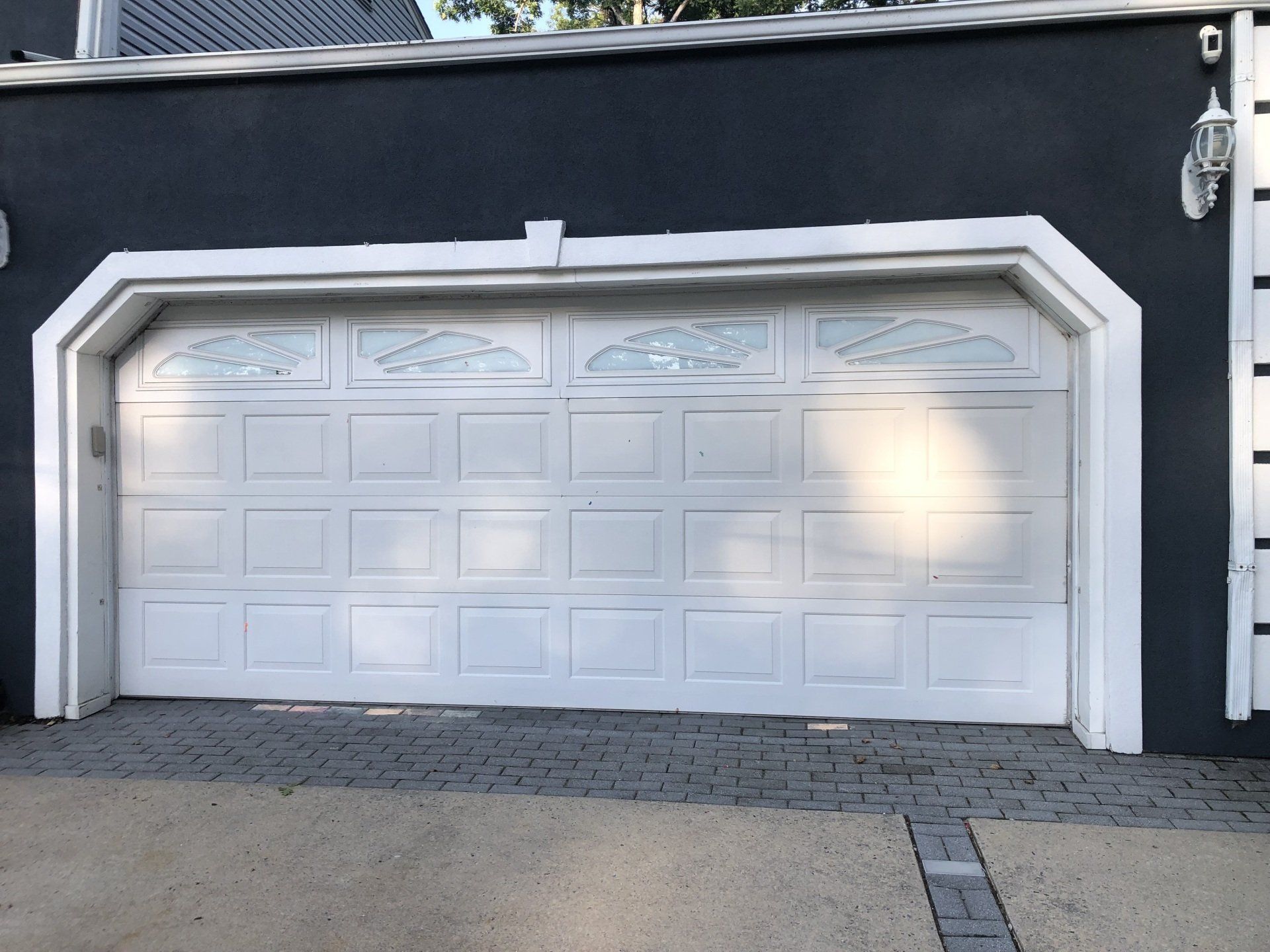 White Garage Door Before - Armor Overhead Door LLC in Hazlet Township, NJ