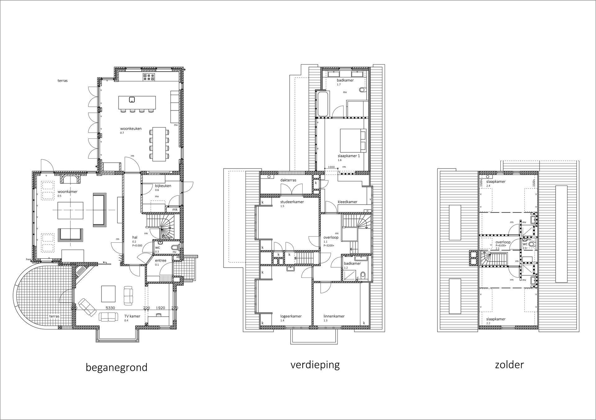 Bouwtekening Rembrandtlaan