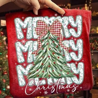 Red Christmas shirt with