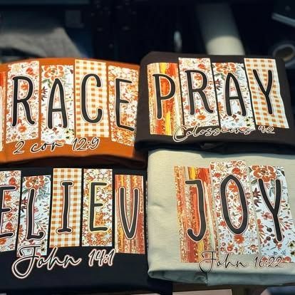 Four sweatshirts with floral