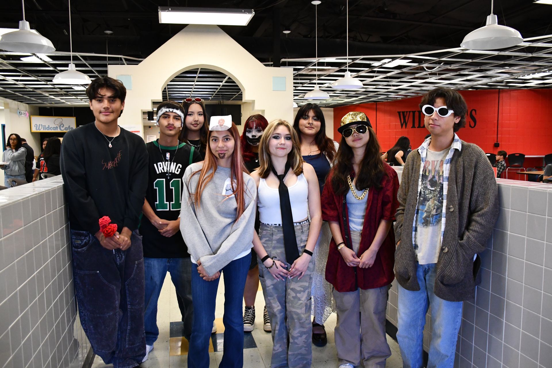 High school students dressed like their favorite artist