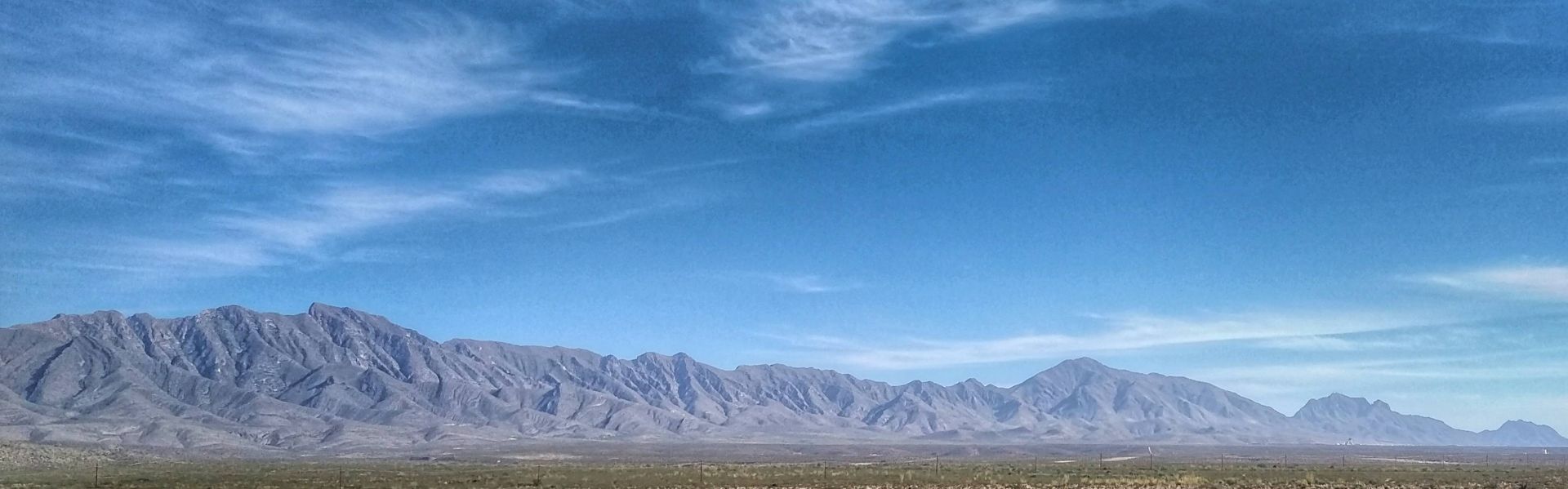 Photo of the Franklin Mountains as seen from Anthony, TX