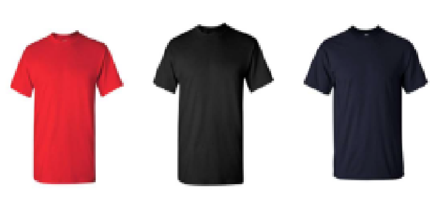 Acceptable solid t-shirts without district logo.