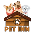 A black and white logo for diggity dawg grooming with paw prints.