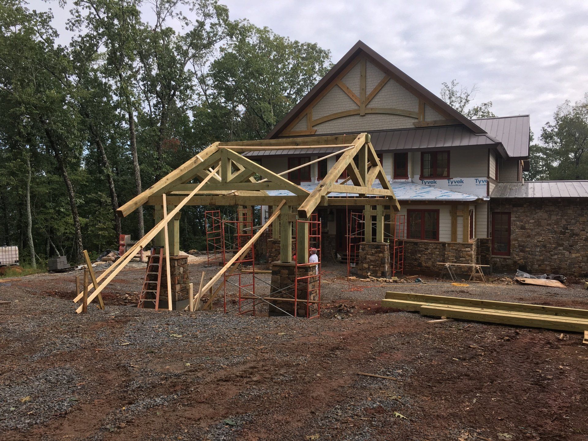 Heavy Timber Construction — External Construction of a House in Cullman, AL