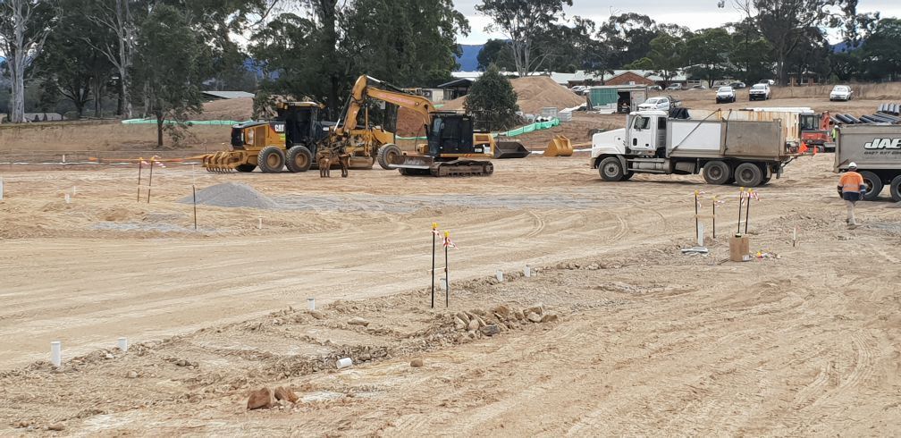 Construction Vehicle at Site — Projects in Coopernook, NSW