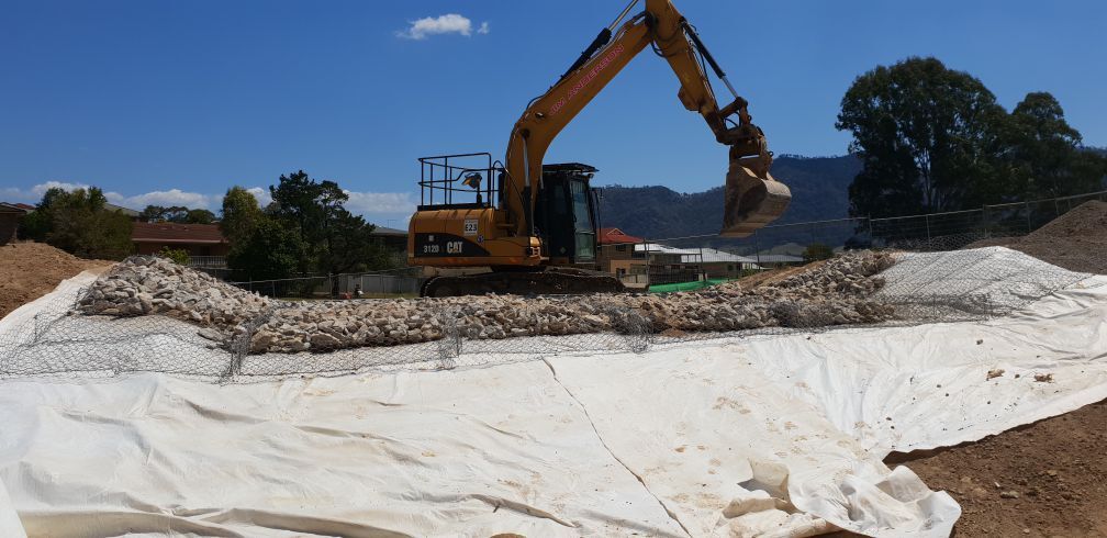 Excavator at Construction Site 2 — Projects in Coopernook, NSW