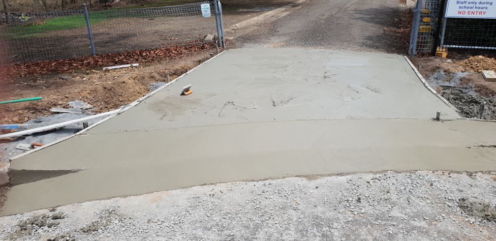 Concrete In New Driveway Entrance — Projects in Coopernook, NSW