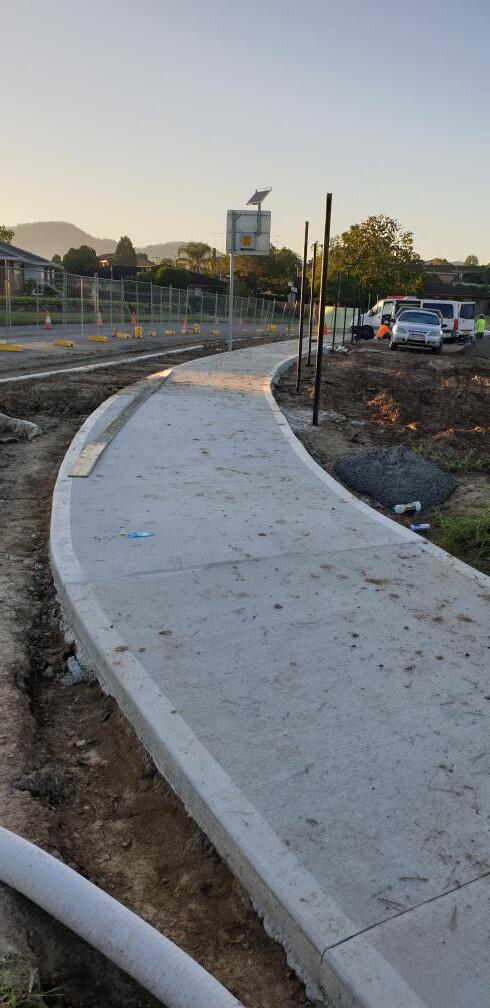 Freshly Concreted Pathway — Projects in Coopernook, NSW