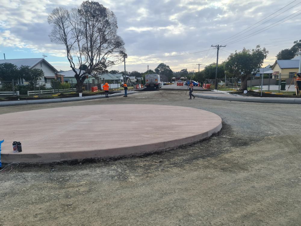 Road Around Roundabout Prepped — Projects in Coopernook, NSW