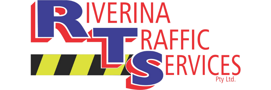 A logo for riverina traffic services is shown on a white background