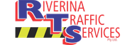 A logo for riverina traffic services is shown on a white background