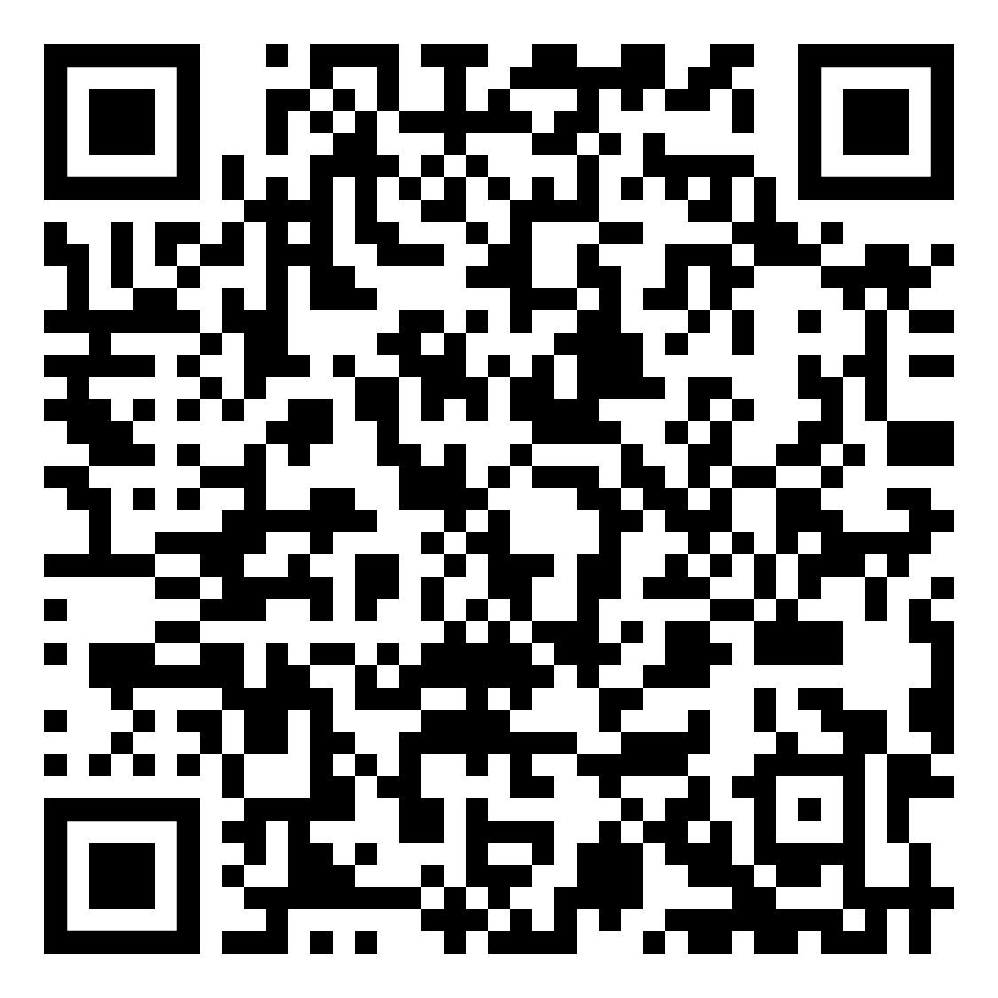 A black and white qr code on a white background.