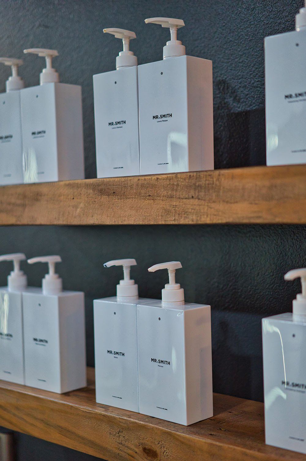 Mr Smith shampoo and conditioner display