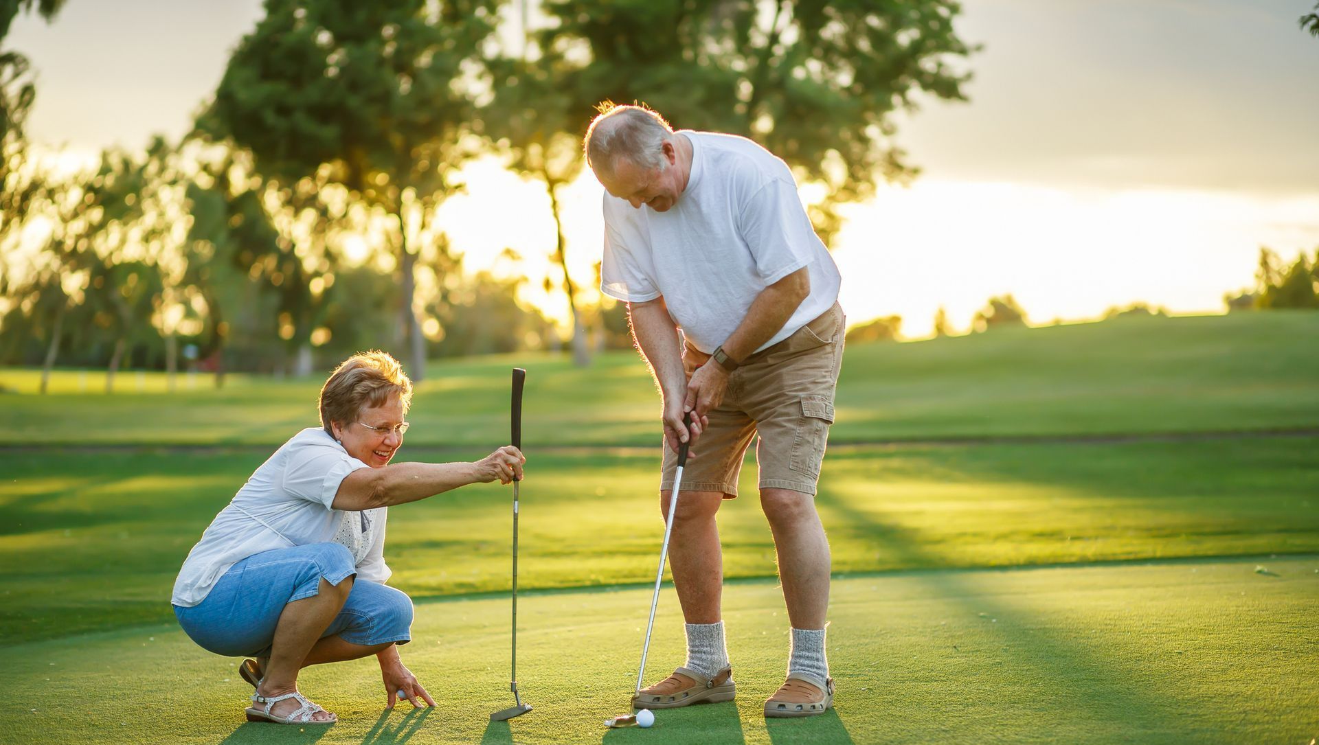 Old Couple Playing Golf - Richmond, VA - Eye Care Center of Virginia