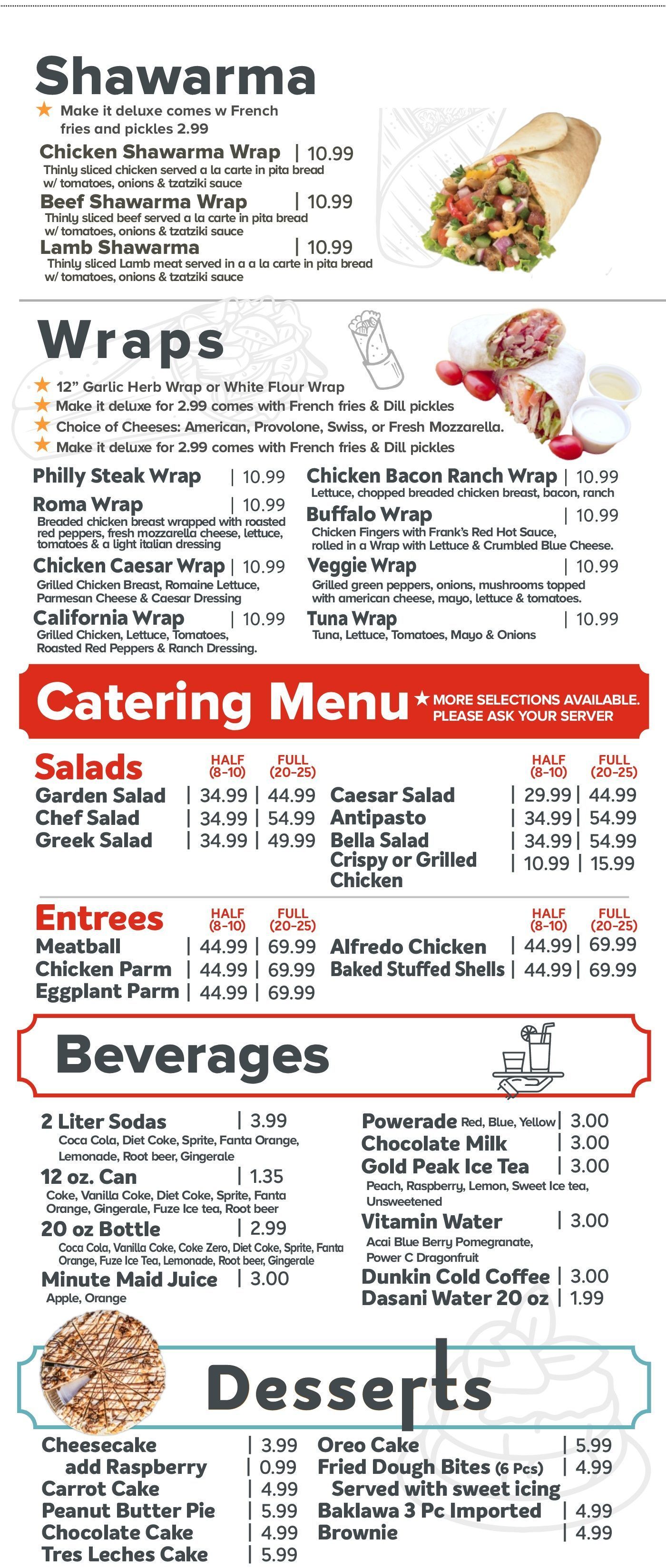 Menu Westgate Pizza Bella