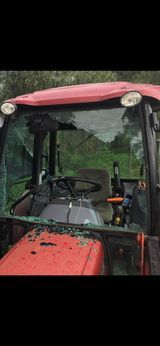 Yellow Bulldozer Wheel Loader Tractor — Forbes, NSW — Butlers Windscreens