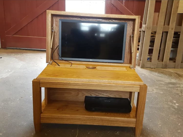 table with television