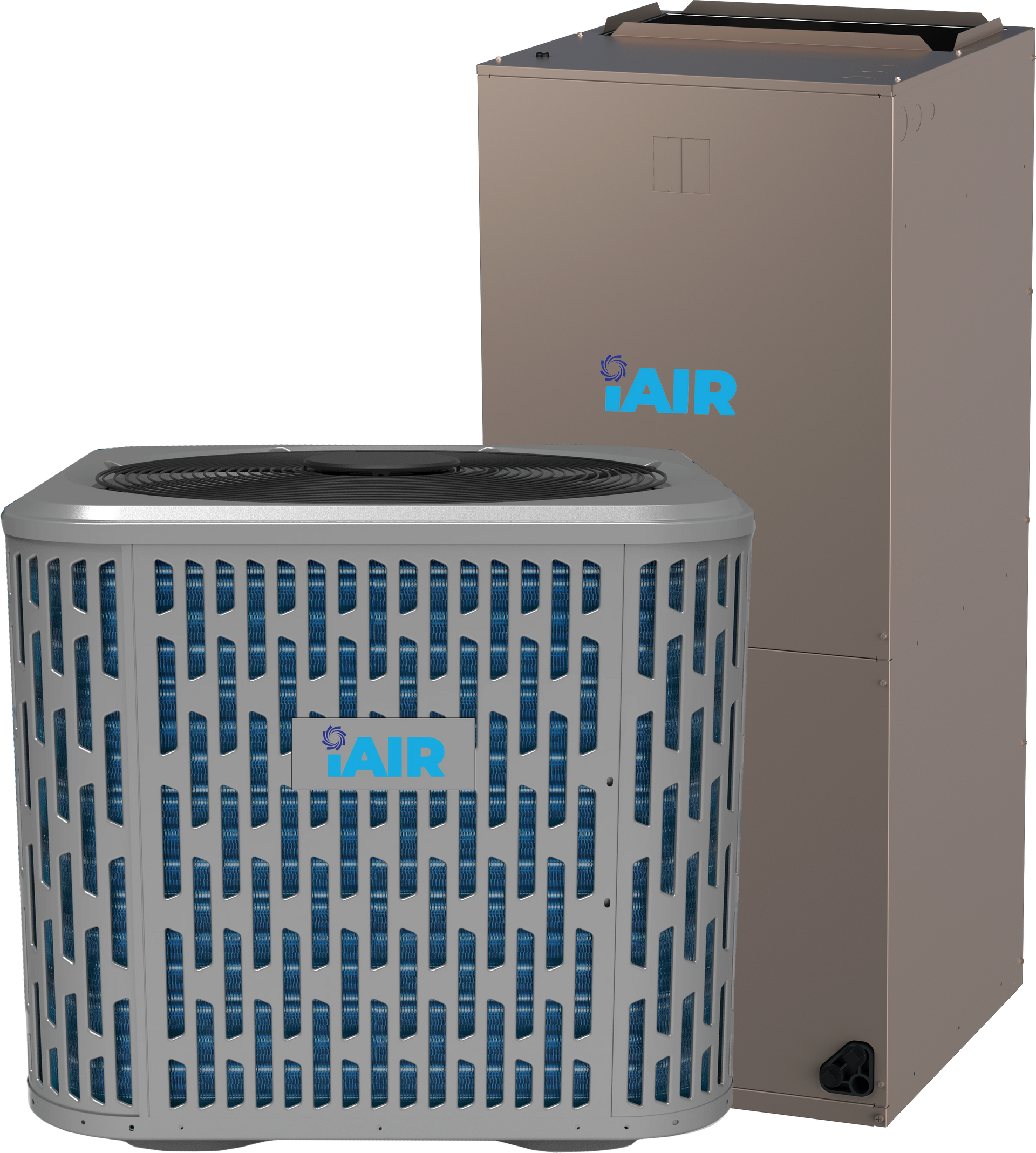 a large air conditioner next to a smaller air conditioner