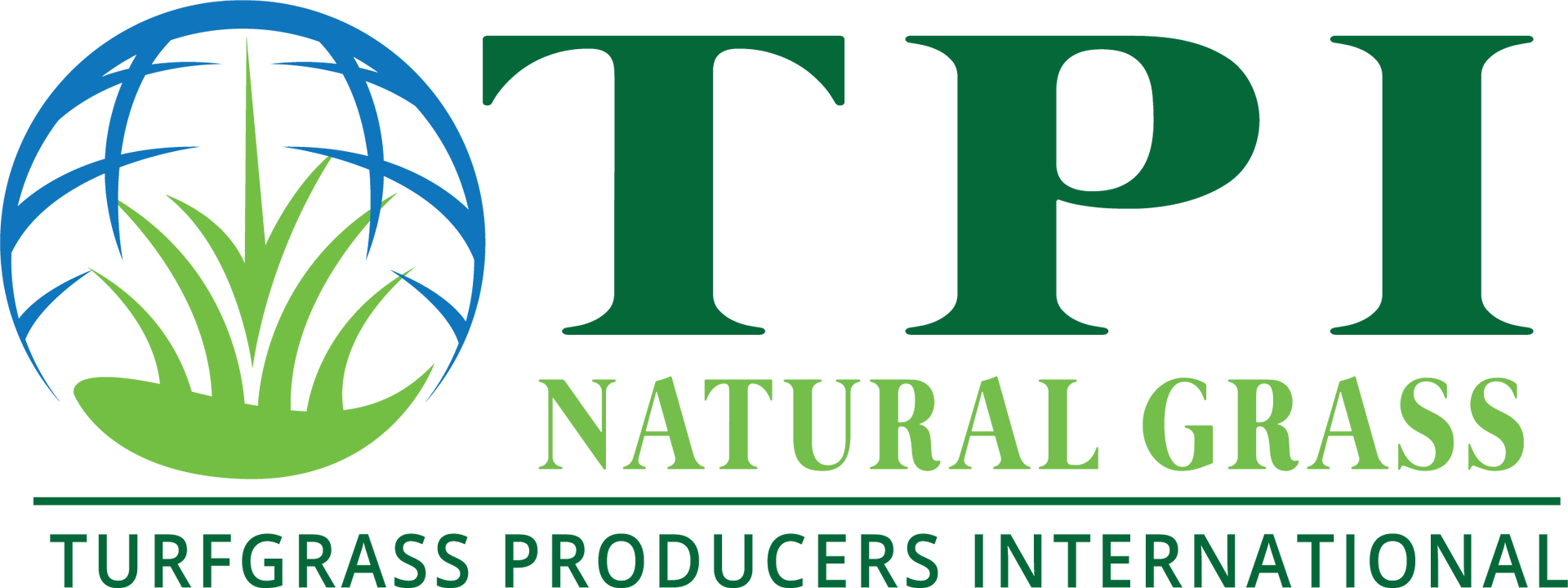 The logo for tpi natural grass turfgrass producers international