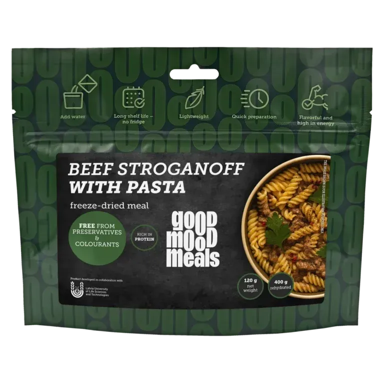 Beef Stroganoff with pasta