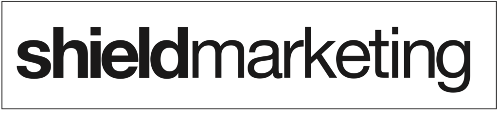 Shieldmarketing logo, black text on a white background.