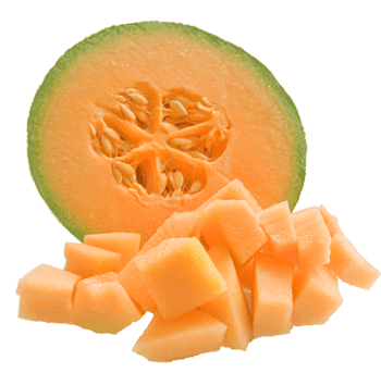 A sliced melon