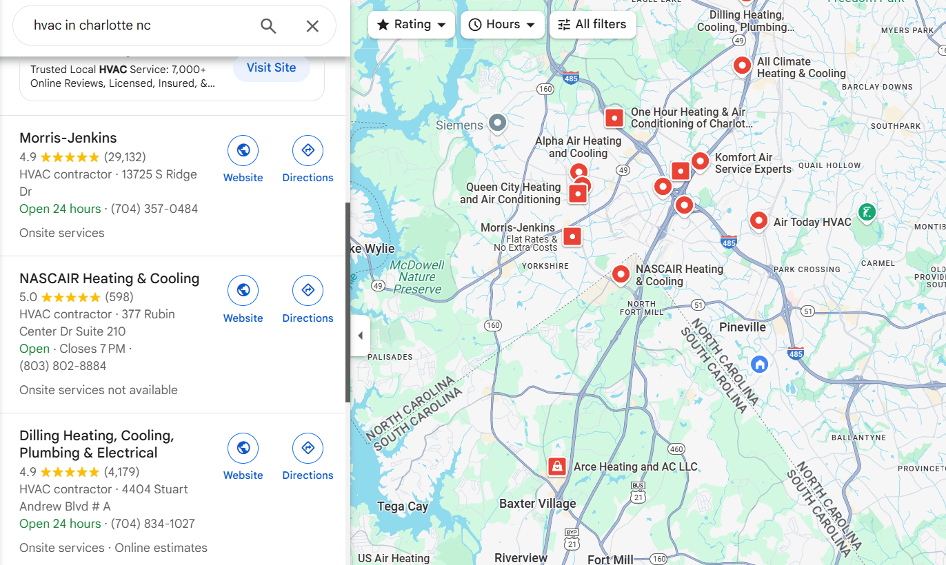 PRO3 Digital Marketing, PRO3 SEO, Charlotte, Fort Mill, Rock Hill, Cornelius, Google Voice, Google Maps