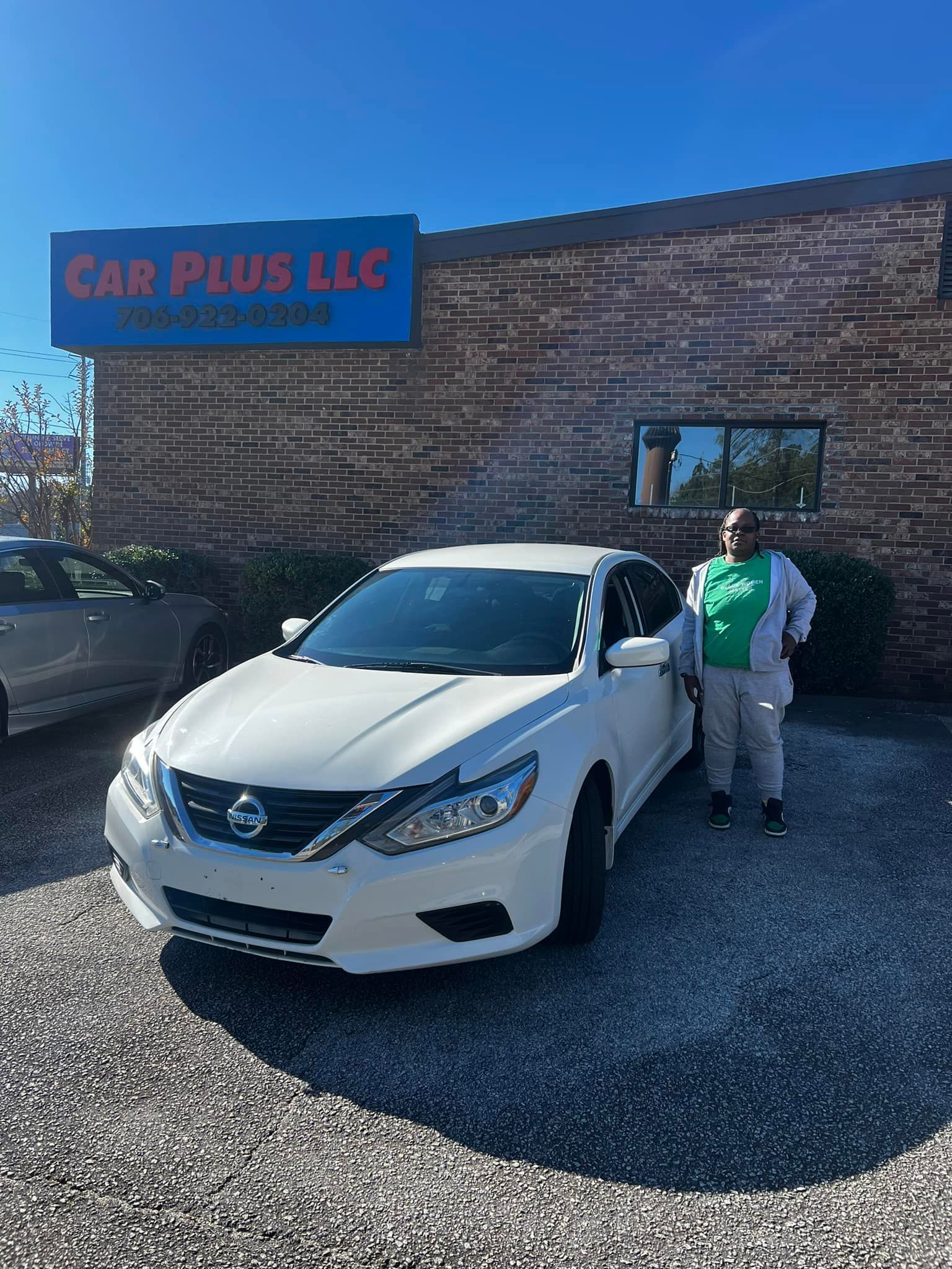 Customer With White Car — Augusta, GA — Car Plus LLC