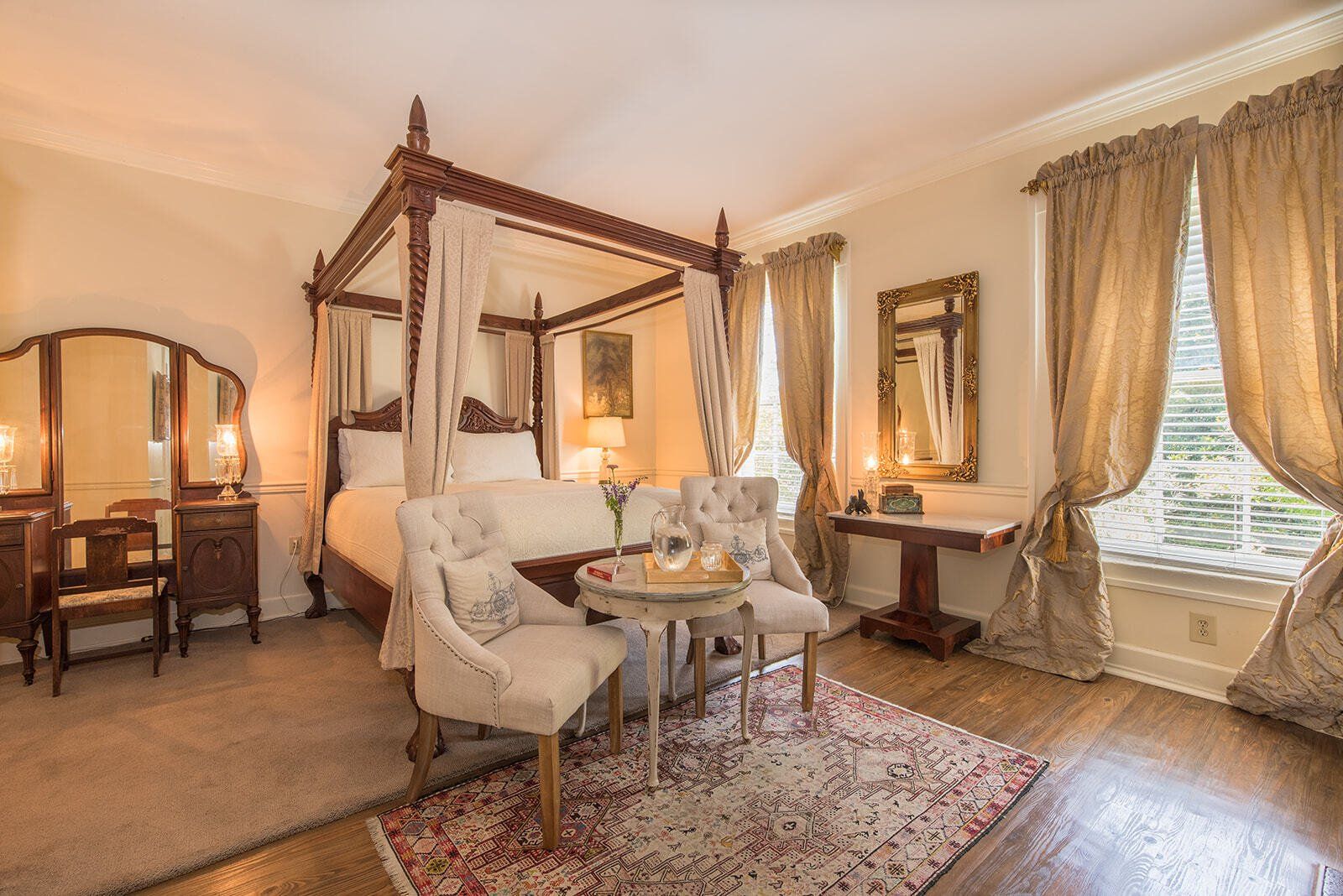 Douglas Room Bed — Natchez, MS — The Burn Luxury Inn