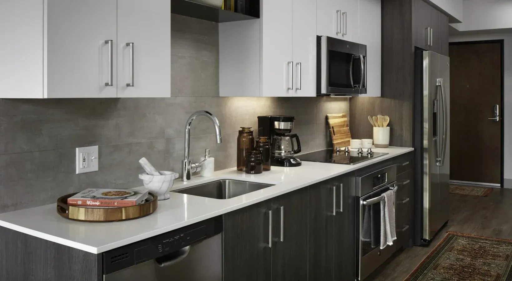 Kitchen at Kirkland Urban in Kirkland, WA.