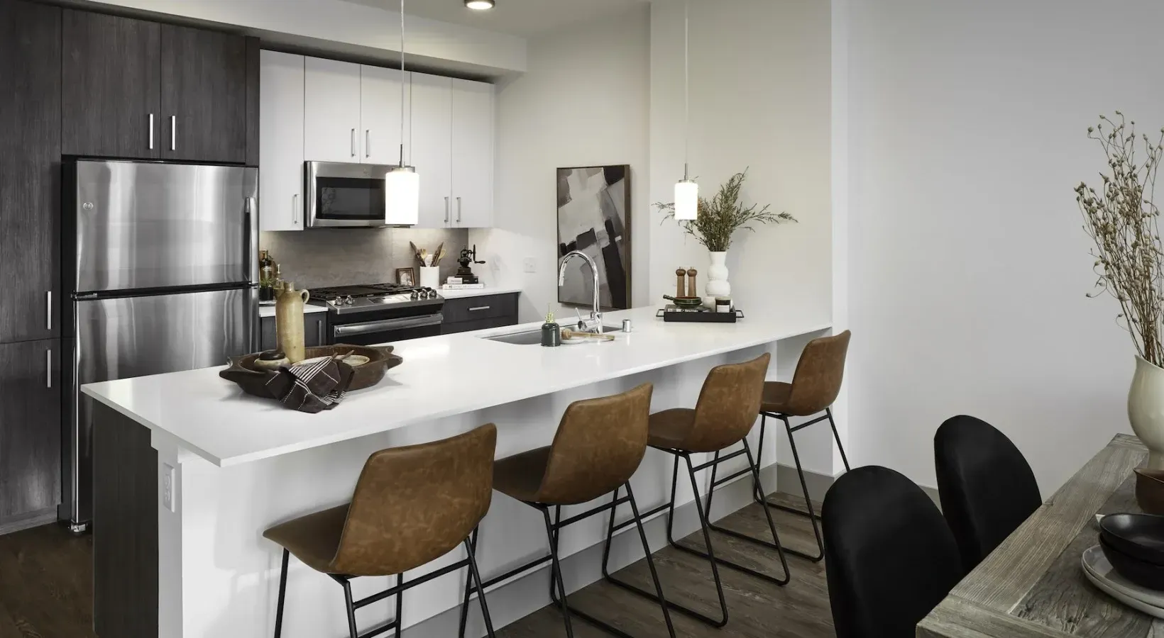 Kitchen at Kirkland Urban in Kirkland, WA.