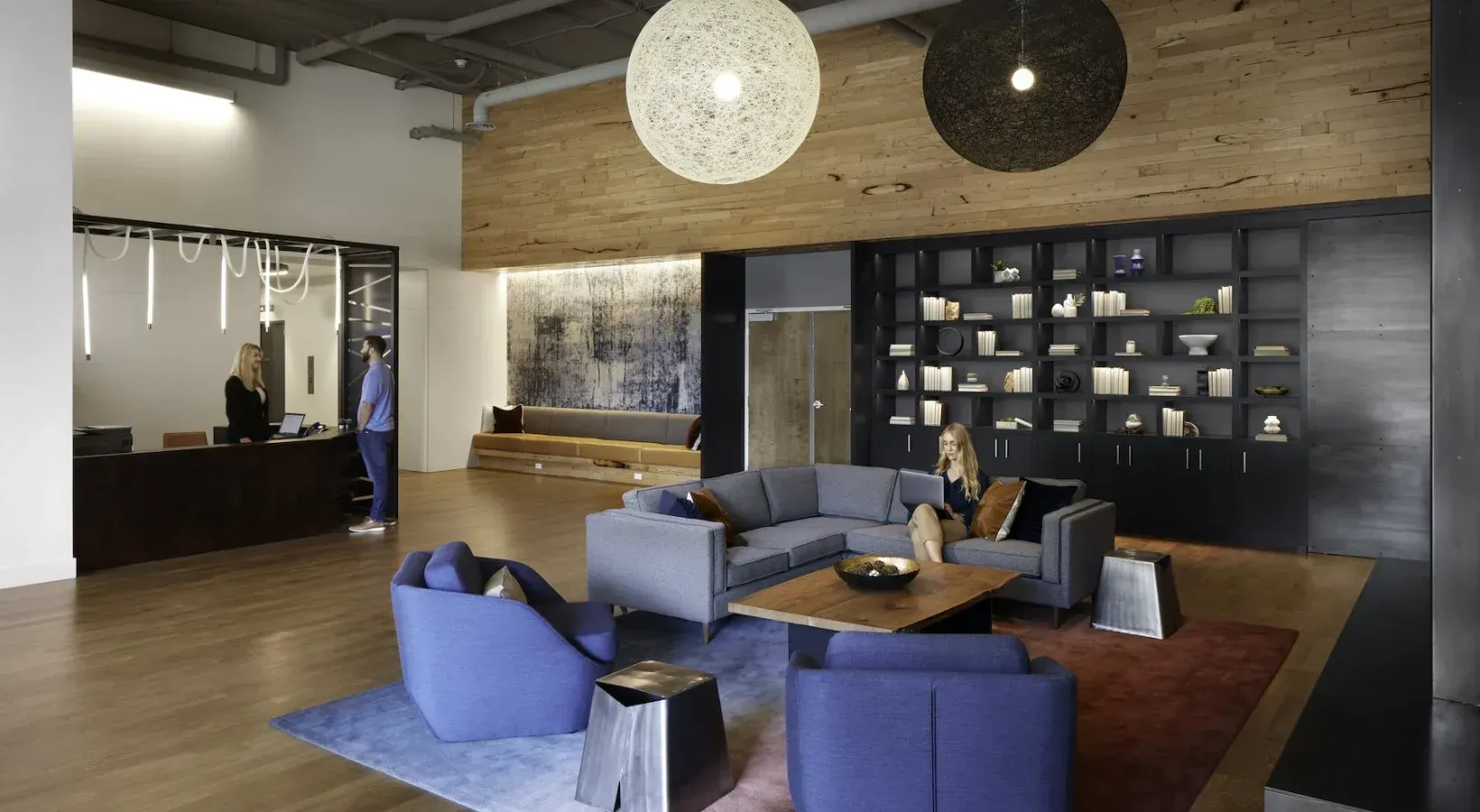 Community lounge at Kirkland Urban in Kirkland, WA.