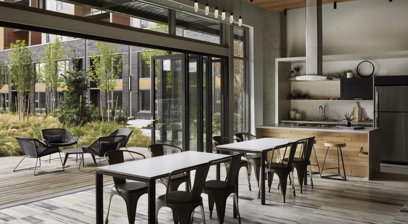 Tables at Kirkland Urban in Kirkland, WA.